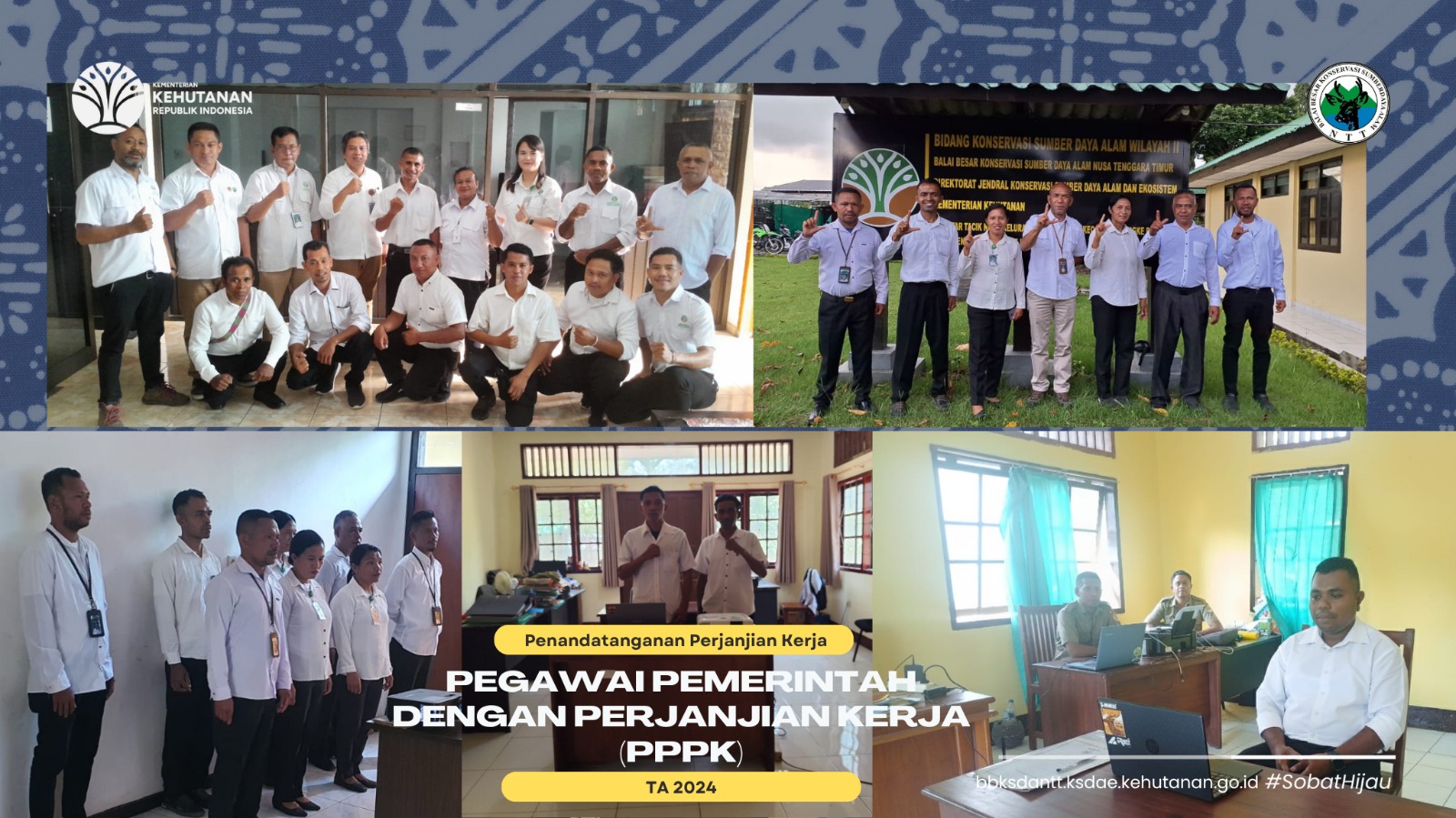 Penandatanganan Perjanjian Kerja Pegawai Pemerintah dengan Perjanjian Kerja (PPPK) Kementerian Kehutanan Tahun Anggaran 2024