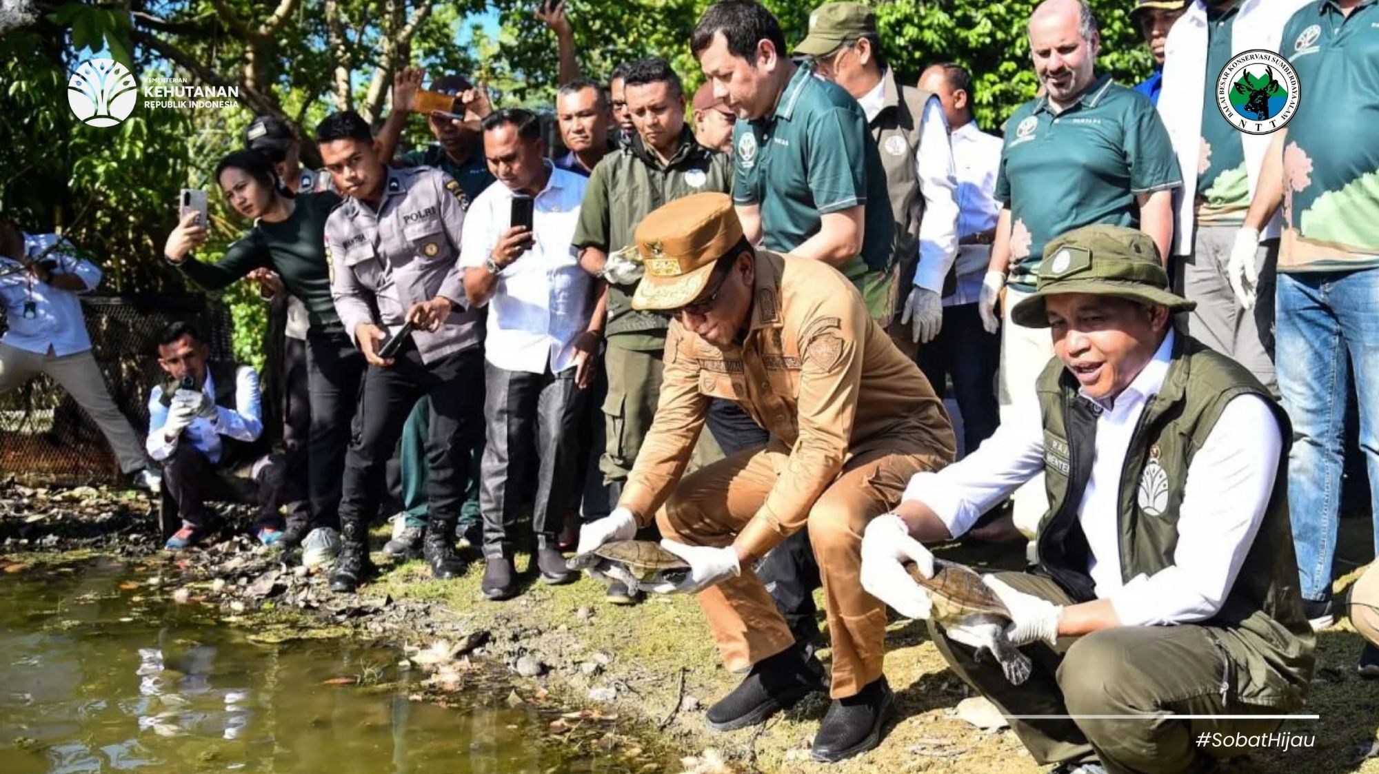 Menteri Kehutanan Raja Juli Antoni Hadiri Pelepasliaran 20 Ekor Kura-Kura Rote di Nusa Tenggara Timur